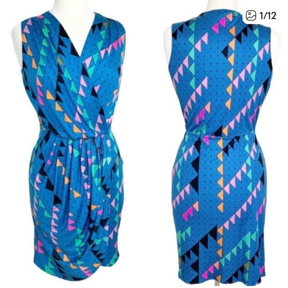 Mara Hoffman Blue Geometric Dress